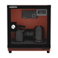 Andbon AB-18C 18L Electronic Dry Cabinet Moisture Proof Dehumidifying Box with 30-60%RH, Noiseless, Analog Digital LCD Display, Controller Knobs and Key Lock Security for DSLR Mirrorless Cameras & Lens Lenses | Metallic Grey, Silver Black, Amber Orange
