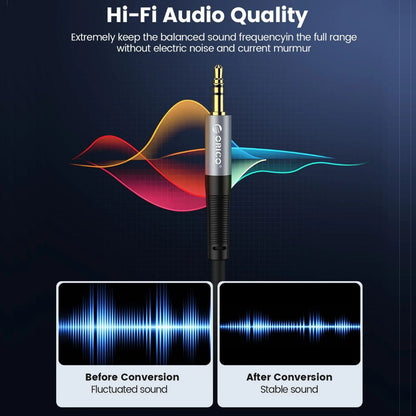 [CLEARANCE] ORICO Soft Silicone 3.5MM AXZ Series Audio Cable Male-to-Male with Gilded Connector and Tinned Copper for Smartphone Speakers and Other Audio Accessories - Blue