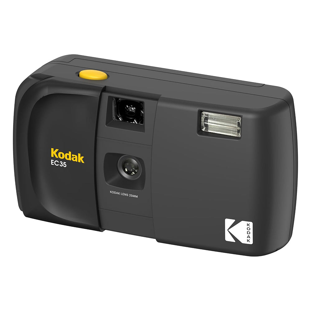 KODAK EC35 35mm Reusable Point & Shoot Film Camera with 25mm Wide-Angle Lens & Built-in Flash