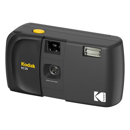 KODAK EC35 35mm Reusable Point & Shoot Film Camera with 25mm Wide-Angle Lens & Built-in Flash