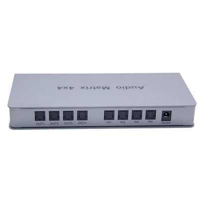 [CLEARANCE] ArgoX 4x4 Audio Matrix Switch Converter Amplifier with IR Remote Control, 100Mbps Data Rate, and 5.1 Channel Surround, DTS, Dolby-AC3, LPCM Audio Format Support | HDAF4X4