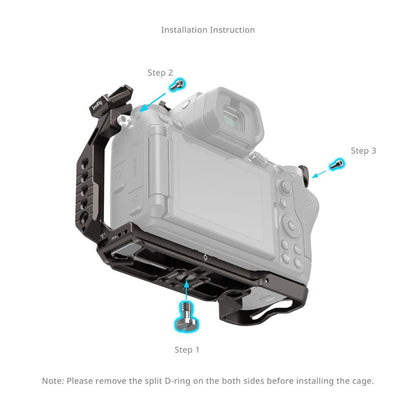 SmallRig Night Eagle Full Camera Cage Kit for Nikon Z6 III with Top Handle, Arca-Type Quick Release Base Plate, TO Rail, Cold Shoe Mount, 1/4"-20, 3/8"-16, M3 & M2.5 Threaded Holes for Attachments and Accessories | 4521 4522