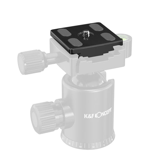 K&F Concept 1/4" QR Quick Release Aluminum Alloy Mounting Plate with Anti-Slip Rubber Mat for Selected Tripod Models KF09.007 KF09.008 KF09.009 KF09.010 KF09.015 KF09.014