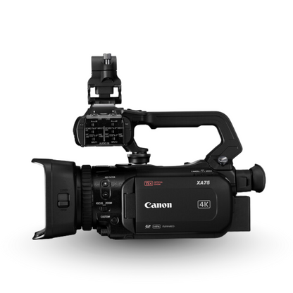 Canon XA75 4K UHD Camcorder Professional Video Camera with Dual-Pixel Auto Focus, 15x Optical Zoom Lens, 1" CMOS Sensor, DIGIC DV6 Processor, Dual XLR Mic Audio Input, 5-Axis Stabilization and UVC for Live Streaming, Recording, Broadcast