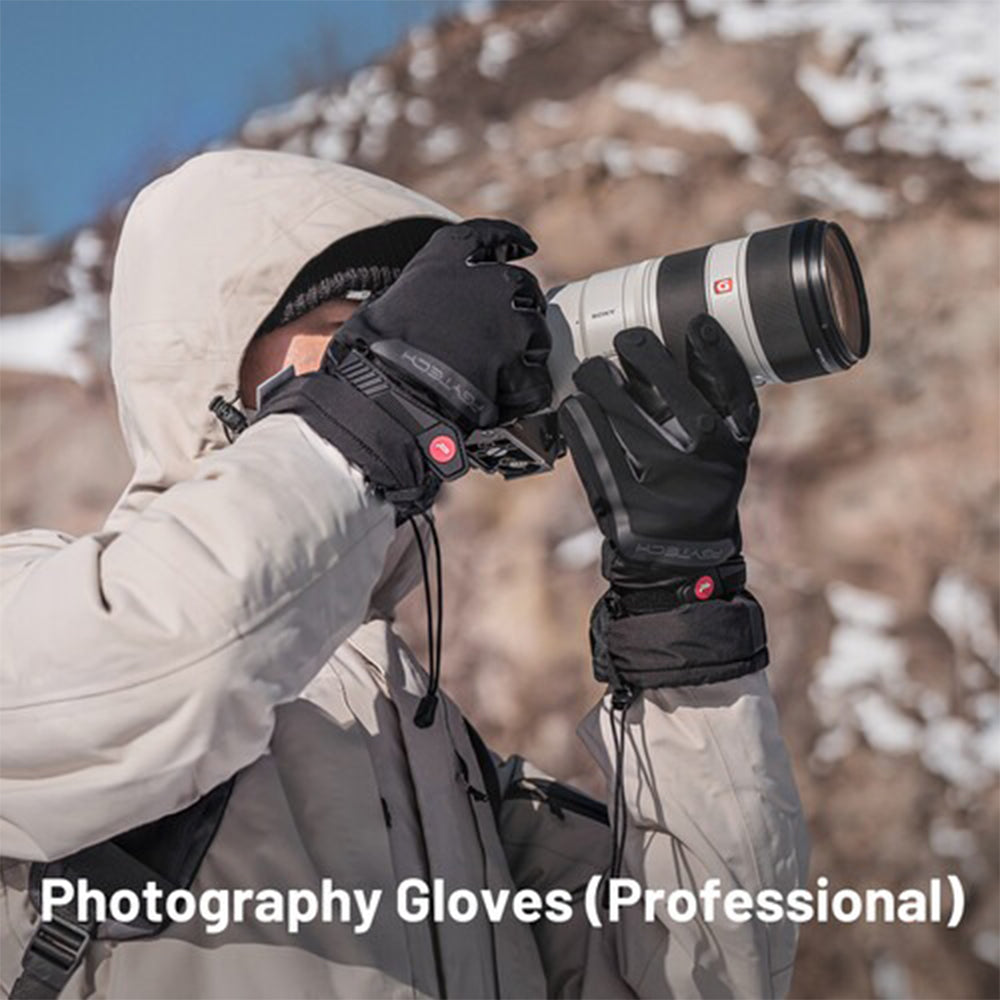PGYTECH Professiol Photography Gloves for -10°~10°C Shooting Temperatures with Splash-proof and Breathable Fabric, Three-finger Flip, and Anti-Slip Grip Design - Medium (17x8cm), Large (18x9cm) | P-GM-204 P-GM-205