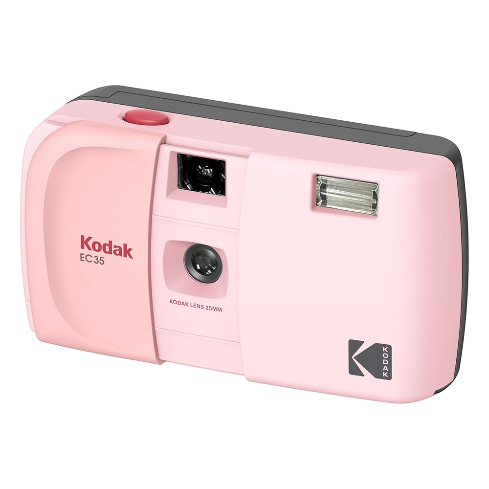 KODAK EC35 35mm Reusable Point & Shoot Film Camera with 25mm Wide-Angle Lens & Built-in Flash