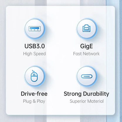 [CLEARANCE] ORICO 1.8m 3-in-1 USB 3.0 Type C Data Hub with 5Gbps USB-C 3.0 Input, 1000Mbps Ethernet, 5Gbps USB-C 3.0, USB-A 3.0 for Windows 8/10, macOS, Linux | PWCUR-U3-015