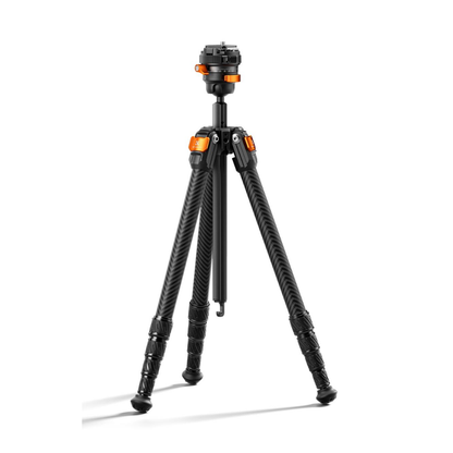 K&F Concept 152cm Carbon Fiber Travel Camera Tripod 6kg Max Load, 360° Panoramic, Twist Lock Legs