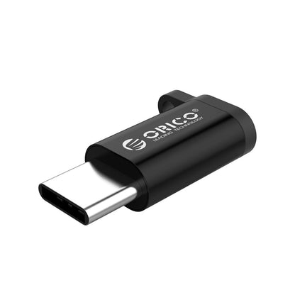 [CLEARANCE] ORICO 2-in-1 Portable Charge and Data Transfer OTG Aluminum Alloy Adapter Micro B to Type C with Anti-Magnetic Anti-Shock Heatproof Waterproof Feature | Black