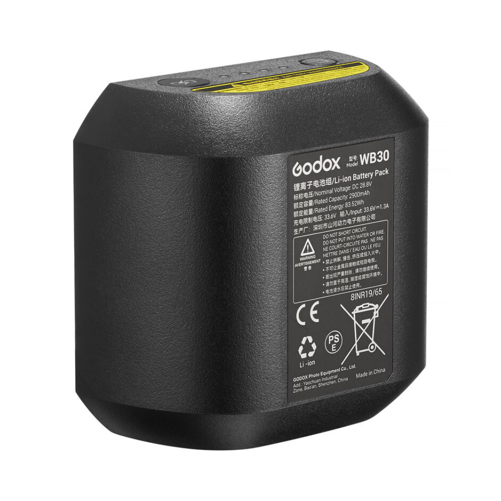 Godox WB30 Lithium-Ion 2900mAh Battery Pack for AD800Pro All-in-One Outdoor Flash with 300 Full-Power Flashes