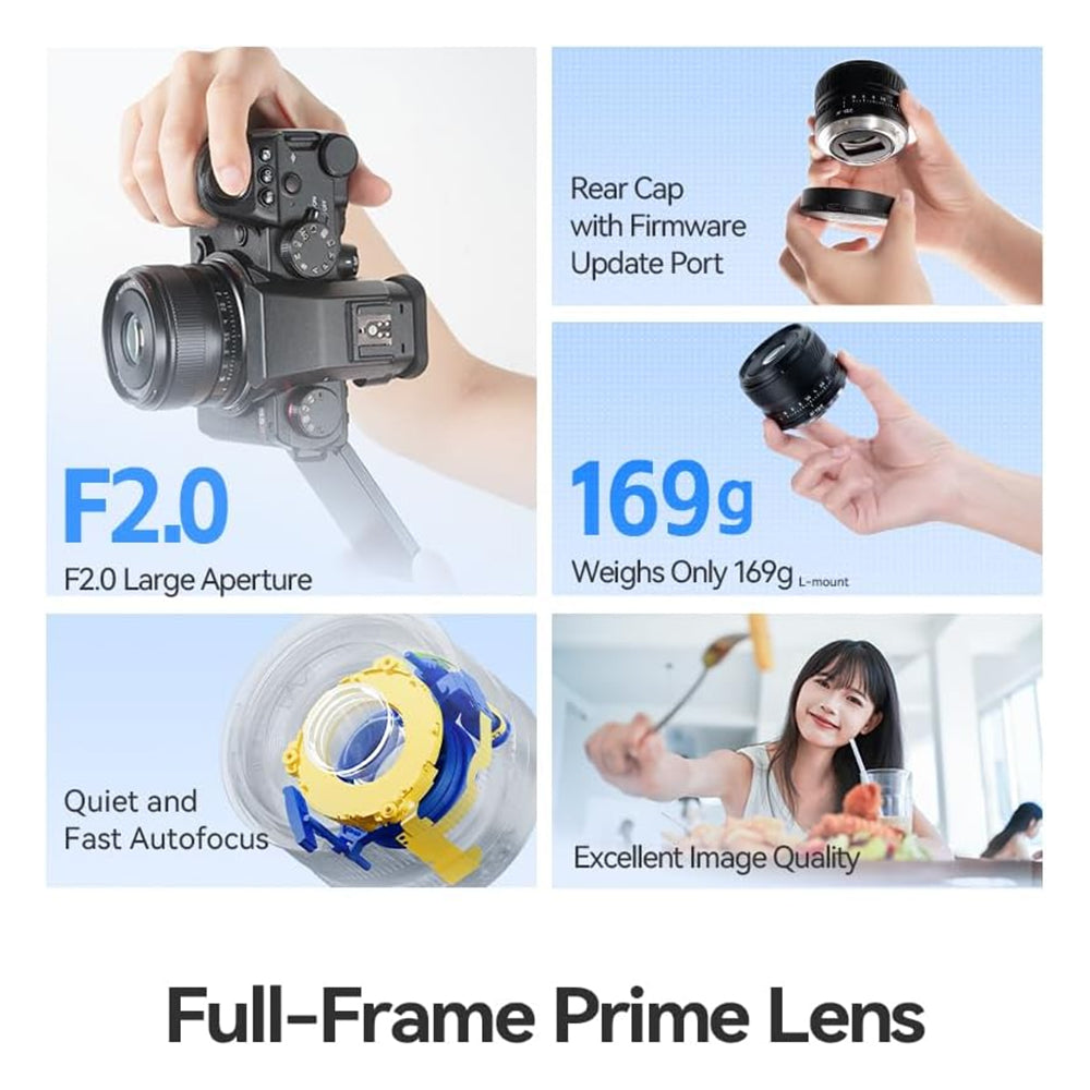 TTArtisan AF 40mm F2 Full Frame Autofocus Prime Lens for Leica L-Mount Cameras