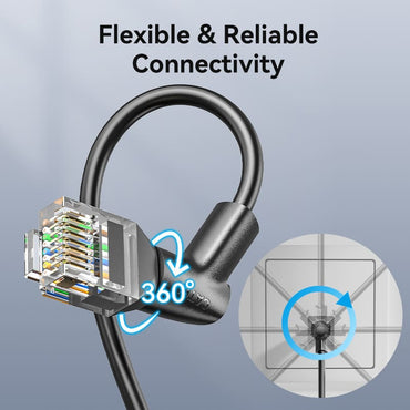 [CLEARANCE] Vention Cat6A UTP 10Gbps High-Speed Ethernet Patch Cable with 500MHz Bandwidth and Right Angle Rotating RJ45 Connectors for Computers and Network Devices PC Laptop Wi-Fi Access Point Router and more