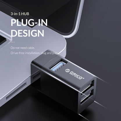 ORICO Mini 3 in 1 USB Hub with USB A 3.0 5Gbps and 2.0 480Mbps Ports and Wide Compatibility for Smartphone PC Desktop Laptop | MINI-U32L