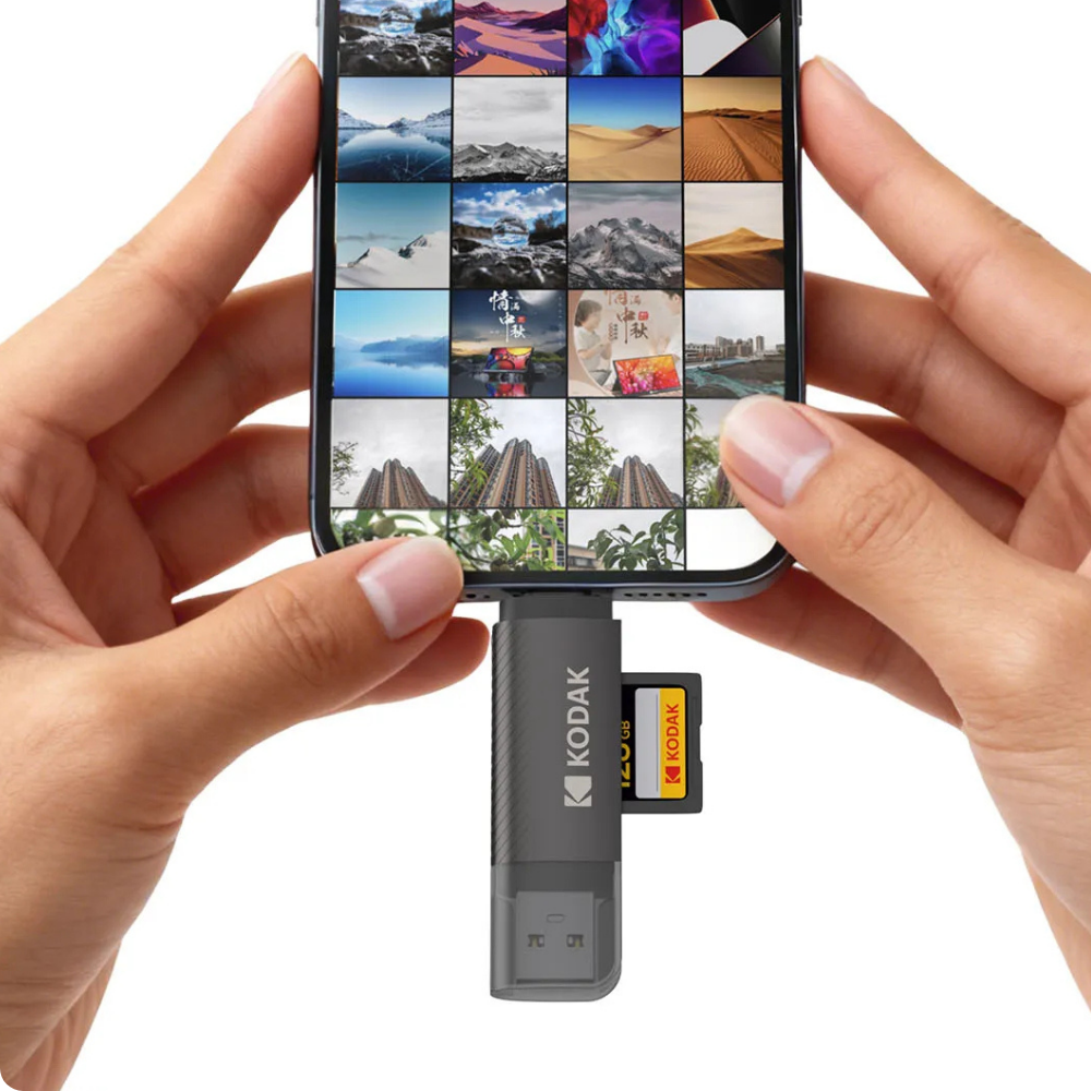 Kodak 2in1 SD/MicroSD Card Reader C210 Type-C to USB-A