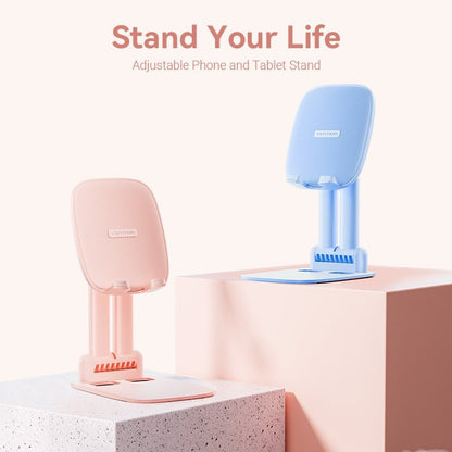 [CLEARANCE] Vention Adjustable Desktop Stand with Anti-Slip Silicone Pads, Compact Portable Design for 4.7 to 12.9" Mobile Phones and Tablets - Blue | KSGL0