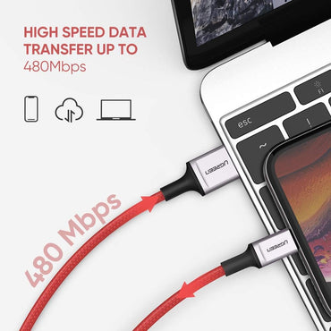 [CLEARANCE] UGREEN 1 Meter USB A 2.0 Male to Lightning Fast Charging Nylon Braided Charging Cable with 480Mbps Data Transfer Speed for iPhone SE 3/13 Pro/13 Pro Max/13/13 mini, iPad 9, iPhone 12/12 Pro/12 Pro Max,11/11Pro/11 Pro Max/XS/XS Max