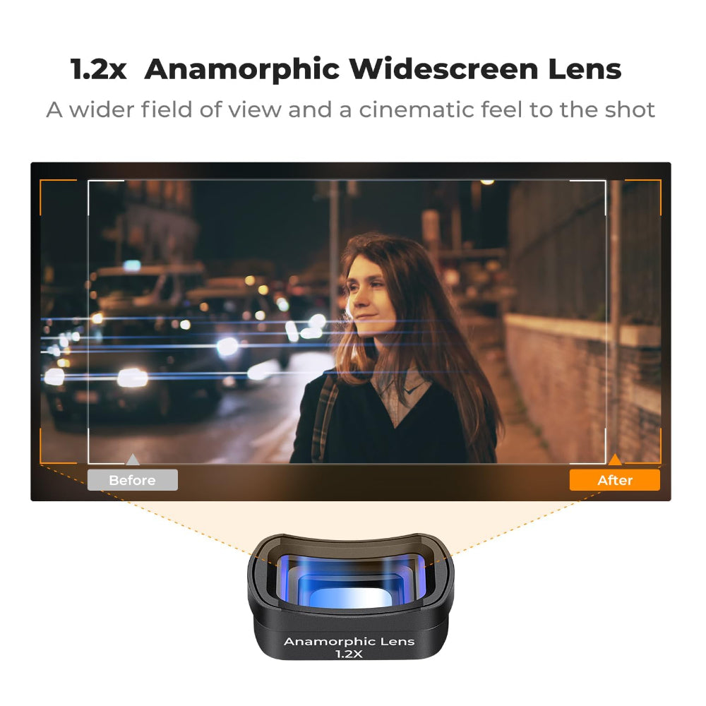 K&F Concept 1.2x Wide DJI Osmo Pocket 3 Amorphic Cinematic Magnetic Lens Filter with Waterproof Anti-Scratch Coating, Blue Streak Effect and AGC Optical Glass