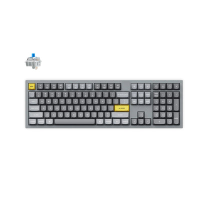 Keychron Q6 QMK 104 Keys Full-Sized Wired Mechanical Keyboard with Hot-Swappable Switches, RGB Backlight, Gateron G Pro Switch for Mac and Windows PC Computer (Blue Clicky, Brown Tactile) (Silver Grey) Q6D2 Q6D3