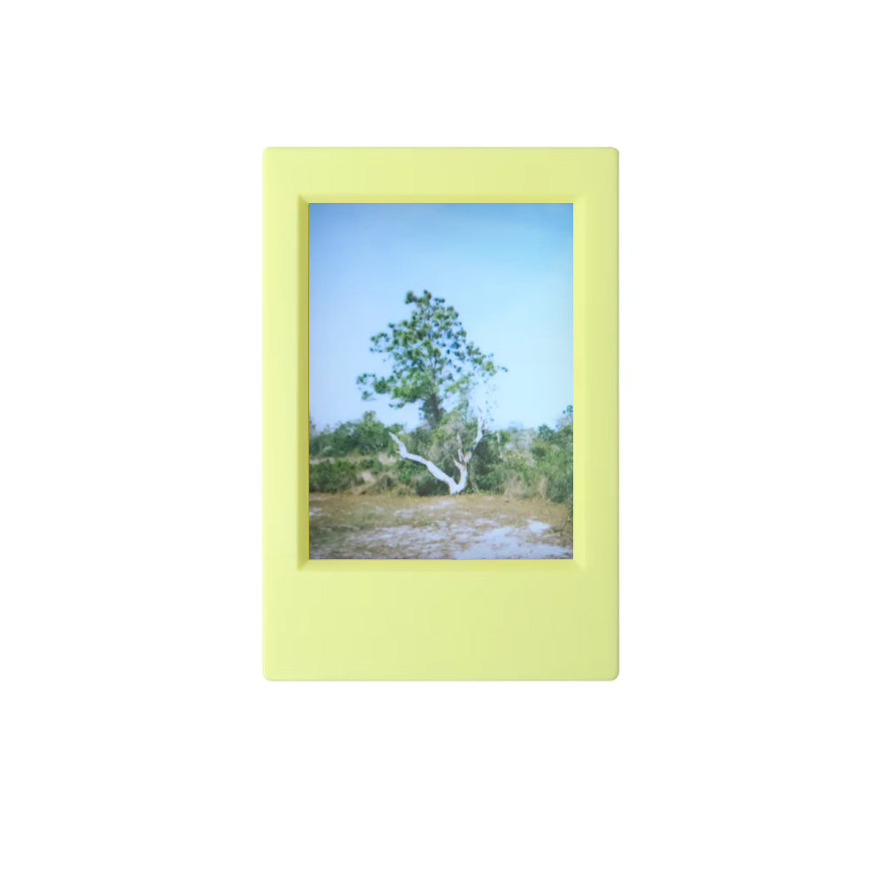 Pikxi Pastel Color Solo Instant Mini Film Photo Frame for FUJIFILM Instax mini Cameras with Stand - Available in Blossom Pink, Pastel Blue, Lilac Purple, Indigo, and Athens White, Charcoal Gray, Sugar Yellow, Avocado Green