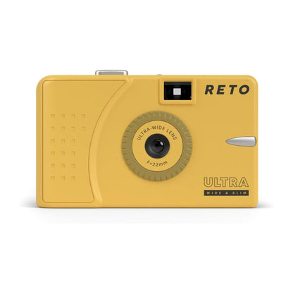 RETO Ultra Wide & Slim Film Camera with 22mm Ultra-Wide-Angle Lens, 135 35mm Film Format, Point and Shoot for Photography | Pastel Pink