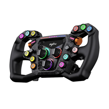 PXN GT ONE 300mm GT Sim Racing Steering Wheel 78 Controls Carbon Fiber Paddles 15-LED RPM USB Cable
