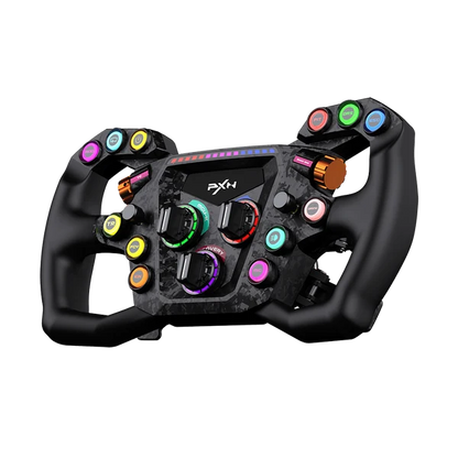 PXN GT ONE 300mm GT Sim Racing Steering Wheel 78 Controls Carbon Fiber Paddles 15-LED RPM USB Cable