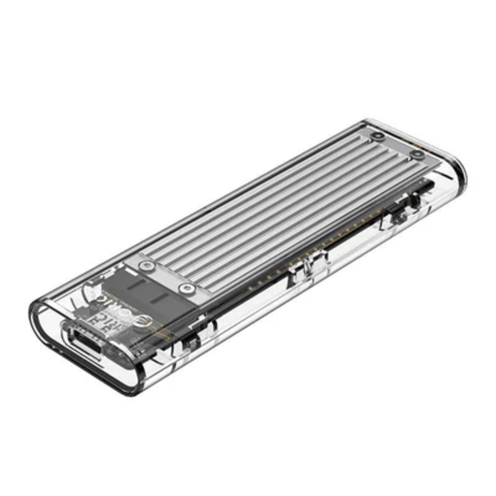 [CLEARANCE] ORICO M.2 NVMe SSD Solid State Drive Transparent Enclosure with USB 3.1 Type-C Output, 10Gbps Transfer Rate, 2TB Max Capacity for Windows, Mac OS, Linux | TCM2-C3
