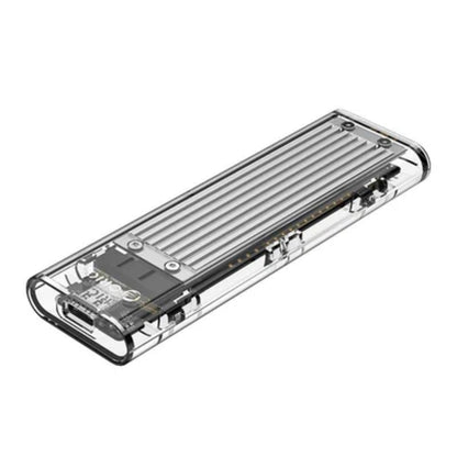 [CLEARANCE] ORICO M.2 NVMe SSD Solid State Drive Transparent Enclosure with USB 3.1 Type-C Output, 10Gbps Transfer Rate, 2TB Max Capacity for Windows, Mac OS, Linux | TCM2-C3