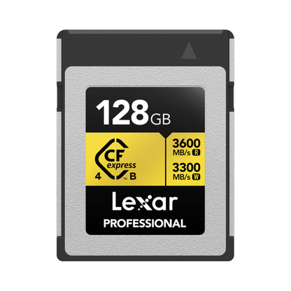Lexar Professional GOLD CFexpress 4.0 Type B Memory Card, 3600MB/s Read, 3300MB/s Write | 128GB / 256GB / 512GB