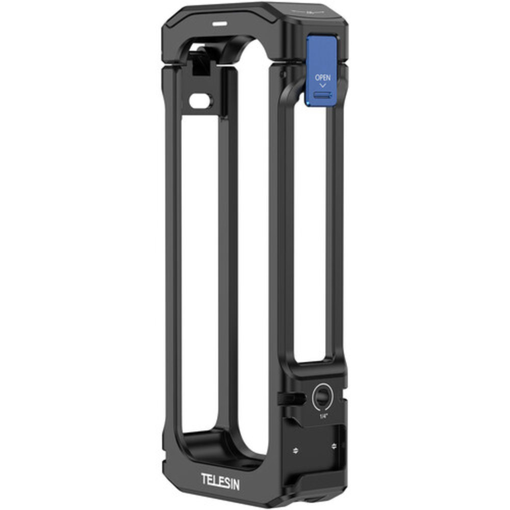 TELESIN Full Metal Aluminum Alloy Expansion Cage for Insta360 X4 Action Camera