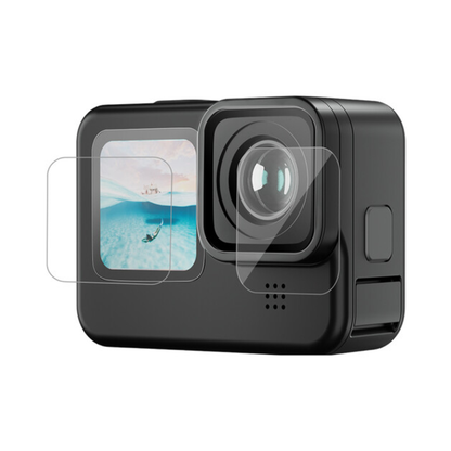TELESIN GOPRO HERO 12 11 10 9 HD Protective 9H Tempered Glass Kit for Action Camera