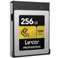 Lexar Professional 256GB 128GB CFexpress Type B Gold CF Express Memory Card Compact Flash PCI-Express 3.0 with 8K RAW HQ Photo Video, Backward Compatible with XQD Cameras, 1750MB/s Read, 1500MB/s Write Speeds