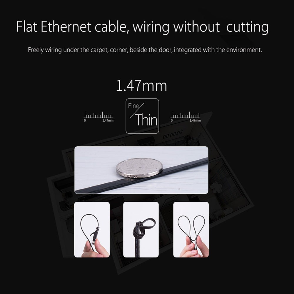 [CLEARANCE] ORICO 3 Meters Cat6 RJ45 Ethernet LAN Male to Male Flat Cable with 1000Mbps Gigabit Bandwidth for PC Desktop Computer Laptop Router | PUG-C6B