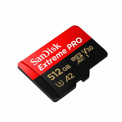 SanDisk Extreme Pro 512GB Micro SD Card SDXC A2 UHS-I V30 Class 10, Up to 200Mbps and 140Mbps Read and Write Speed with Adapter for Android Smartphone and Cameras | SDSQXCD-512G-GN6MA