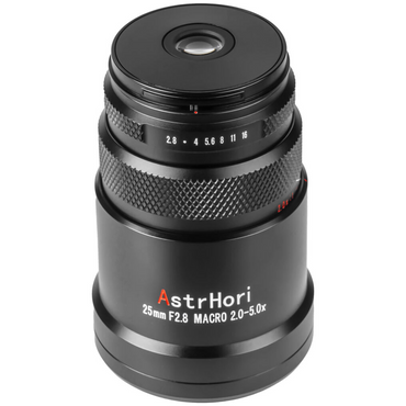 AstrHori 25mm F2.8 Full-Frame Ultra Macro Prime Lens for Sony E, Fujifilm X, Panasonic / Leica L, Canon RF Mount Mirrorless Digital Cameras with 2x–5x Magnification, Manual Focus, Sharp ED Optics, Compact Lightweight Design for Photography