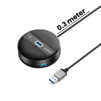 [CLEARANCE] ORICO 4-IN-1 USB HUB 5GBPS (0.3M,1.8M) USB-A Cable with 3.5mm Audio/Microphone Output & 3-Port USB 3.0 | Windows, Linux & macOS Support | for PCs, Computer Desktops & Laptops | USB Hubs & Docking Stations | YS4-U3