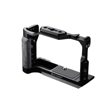 K&F Concept Camera Cage for Canon R50V, CNC Aluminum Arca Base, Cold Shoe 1/4"-20 & 3/8"-16 Mounts