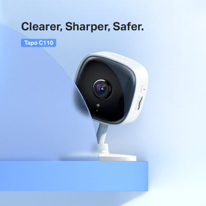 TP-Link Tapo C110 3MP Home Security Wi-Fi Camera Easy Setup with Night Vision, Two-Way Audio, Precise Motion Detection and Alarm System, Google Assistant and Amazon Alexa Voice Control - TPLINK TP LINK Wifi IP CCTV Surveillance Camera