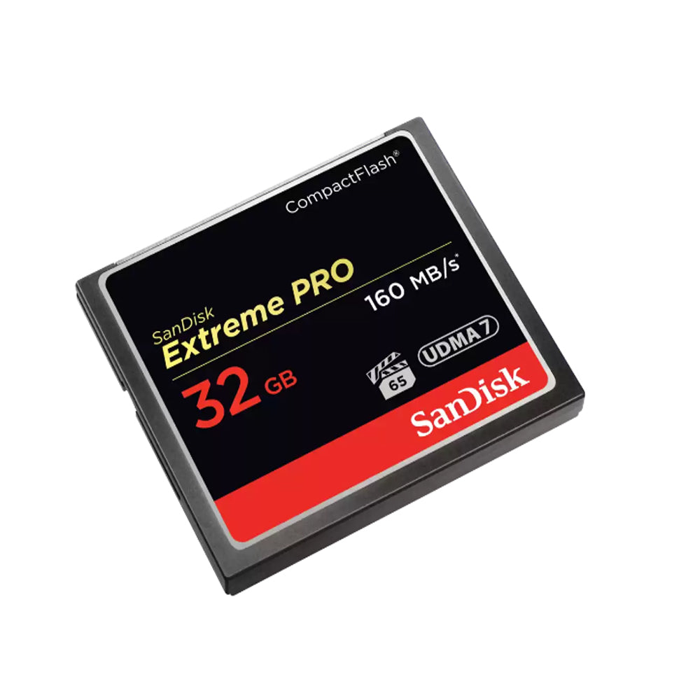 SanDisk Extreme PRO 32GB Compact Flash CF Memory Card with 4K UHD Support, VPG-65, UDMA 7 Enabled, 160MB/s / 150MB/s Read and Write Speed | SDCFXPS-032G-X46