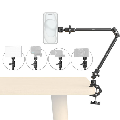 SmallRig Desktop Magic Arm with Crab-Shaped Clamp - MagSafe Mount / Smartphone Clamp