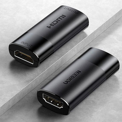 [CLEARANCE] UGREEN 4K 60Hz UHD HDMI 2.0 Female to Female Cable Signal Repeater Coupler with Built-In Controller Chip, 3D Video Support Up to 20m Cables for TV, Monitor, projector | 10943