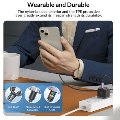 [CLEARANCE] ORICO GQA15 (1.5m) USB-A to USB Type C Fast Charging Data Cable 5V/3A 15W, 480Mbps Transmission Rate, Nylon-Braided Aluminum Alloy for Smartphones, Android, Tablet