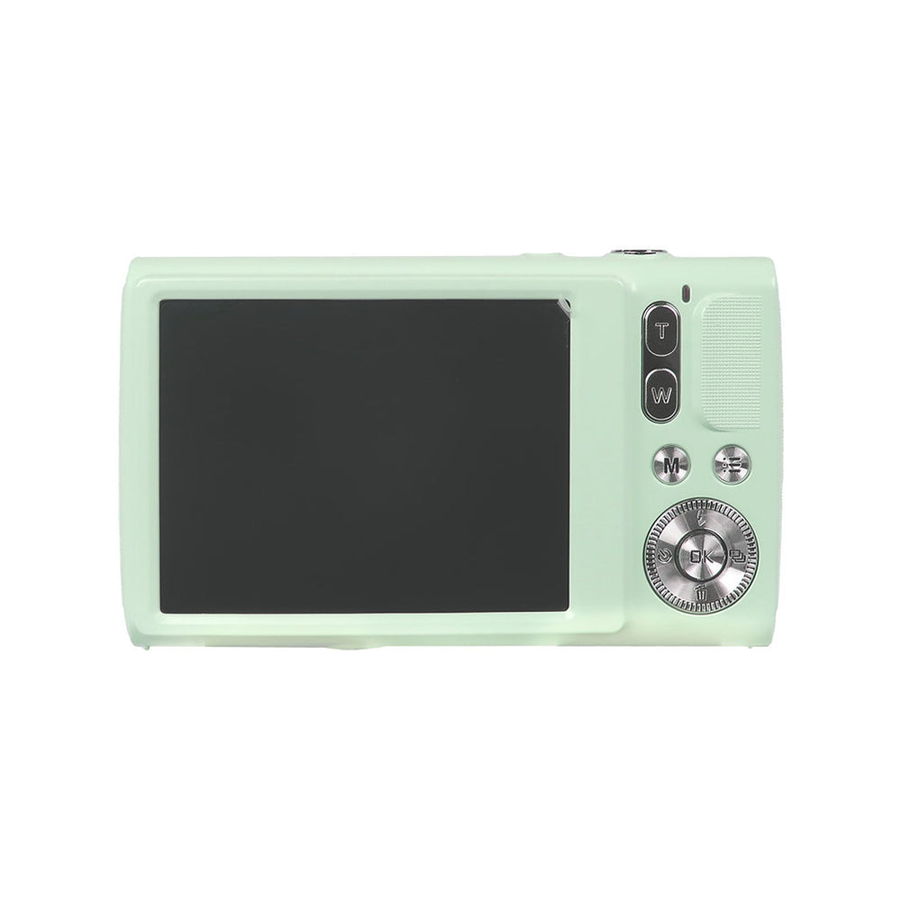 Yashica Classic Peanuts Edition 30MP 1080P Compact Digital Camera with 8X Zoom, JPG / AVI Photo Video Format, USB Type-C Interface, 650mAh Battery, 2.4" IPS Screen and MicroSD Card Slot for Point & Shoot Photography | Sage Green, Blue Sky