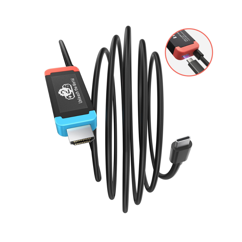 LEMORELE L100 USB-C to HDMI PD Video Cable 4K@60HZ PD 100W Fast Charging Works with Nintendo Switch 2