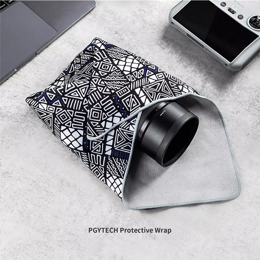 PGYTECH Protective Wrap (45x45cm) with Self-Secured Hook & Loop Design, Anti-Scratch and Cleaning Properties for Camera, Lenses, Flashes, Drones, Gimbal Stabilizers, Tabletop Tripods, iPad, and Other Electronics & Accessories
