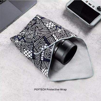 PGYTECH Protective Wrap (45x45cm) with Self-Secured Hook & Loop Design, Anti-Scratch and Cleaning Properties for Camera, Lenses, Flashes, Drones, Gimbal Stabilizers, Tabletop Tripods, iPad, and Other Electronics & Accessories