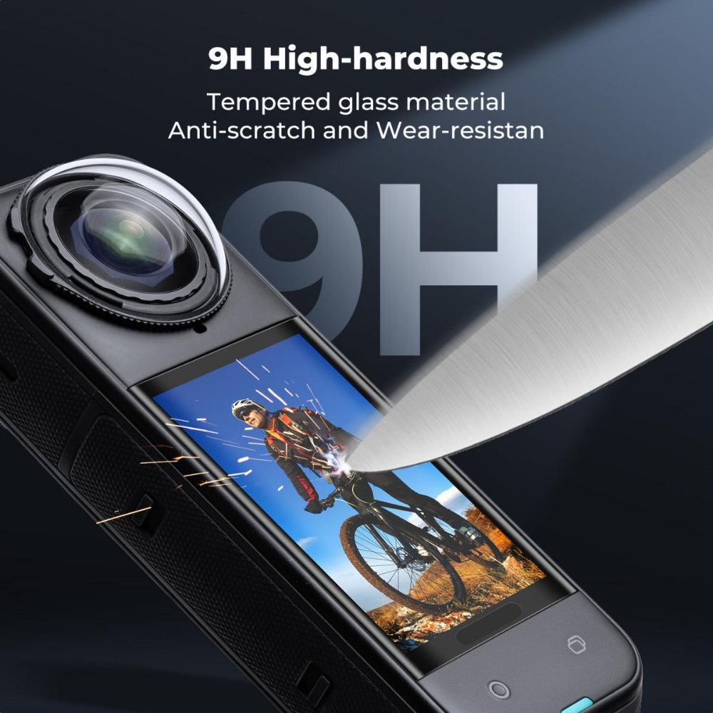 K&F Concept 3-Pack Tempered Glass Screen Protector for Insta360 X5/X4