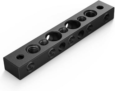 SmallRig Cheese Bar with Multiple 1/4"-20 and 3/8"-16 Threaded Holes and RED Screw Spacing for DIY Camera Accessories and Monitor Mount 1091