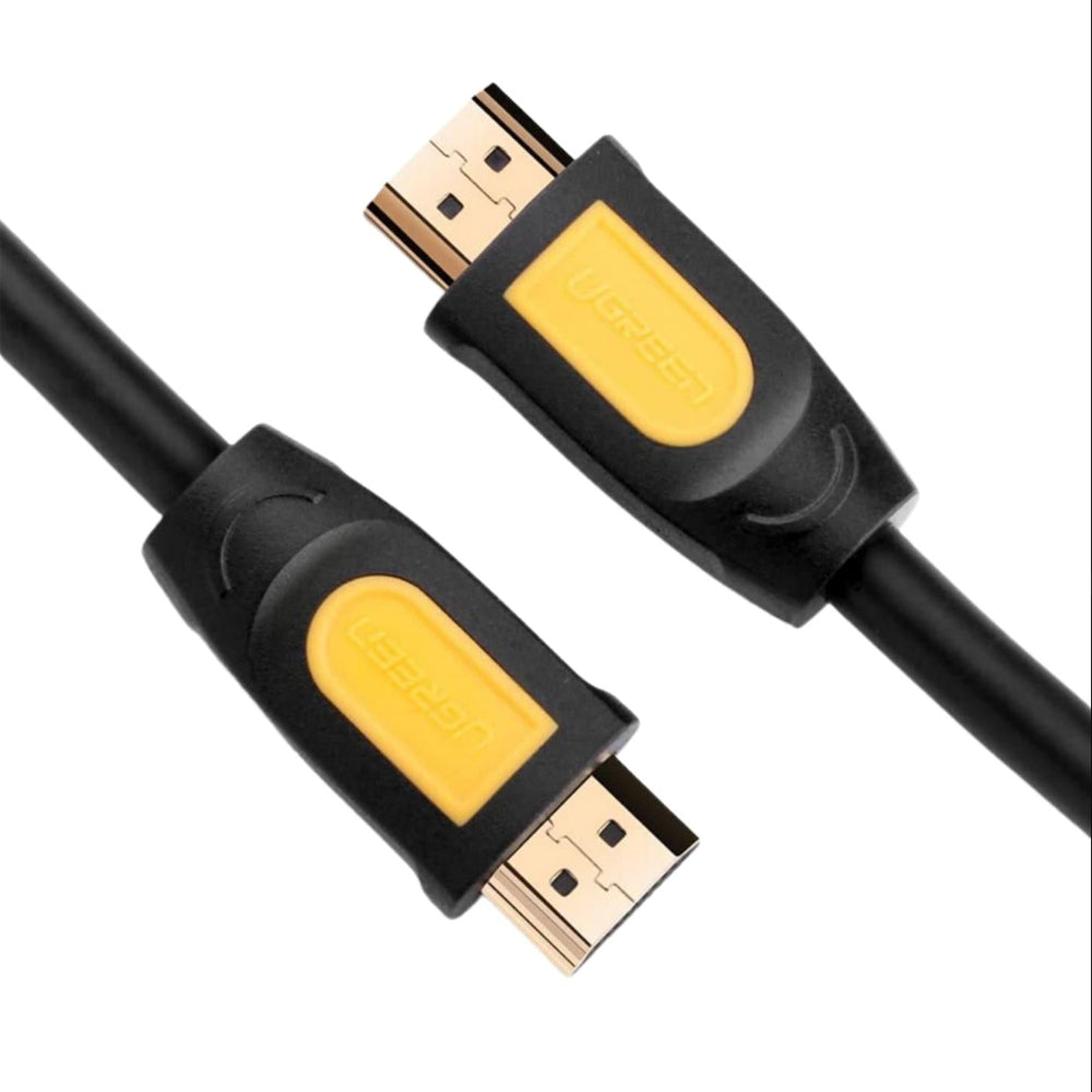 UGREEN 1080P 60Hz HDMI Male to Male Cable Connector with Gold Plated Ethernet, 18Gbps Transfer Speed for TV, Projector, Monitor (Yellow-Black) | 3M