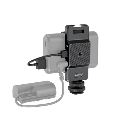 SmallRig Power Bank Adapter with LED Light Indicator, Silicone Strap, Cold Shoe Mount & Type-C Input, 1/4"-20 Threaded Hole with USB PD Support for Camera Batteries 3085